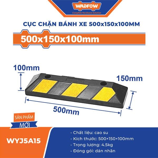  Cục chặn bánh xe 500x150x100mm WADFOW WYJ5A15 