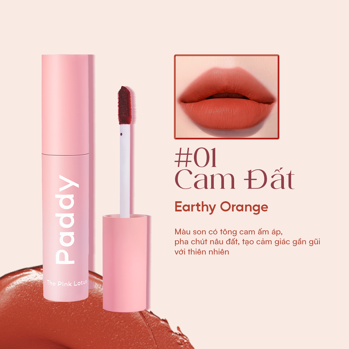 Combo 2 Son Thuần Chay Paddy The Pink Lotus Lips – Chiết Xuất Hoa Sen, Mềm Mịn Không Khô Môi 3g - 2SKVEG