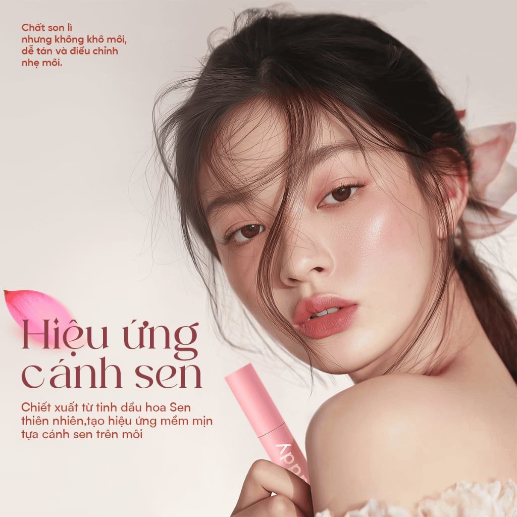 Combo 2 Son Thuần Chay Paddy The Pink Lotus Lips – Chiết Xuất Hoa Sen, Mềm Mịn Không Khô Môi 3g - 2SKVEG
