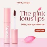 Son Thuần Chay Paddy The Pink Lotus Lips – Chiết Xuất Hoa Sen, Mềm Mịn Không Khô Môi 3g
