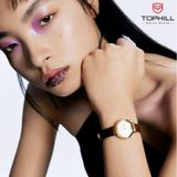  ĐỒNG HỒ TOPHILL TOC001L.P3532 Nữ máy quartz kính sapphire size 27x30mm 3ATM 