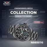  ĐỒNG HỒ NEWSKY NS6007G.S03 Nam máy quartz Kính sapphire size 44mm 5ATM 