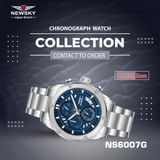  ĐỒNG HỒ NEWSKY NS6007G.S02 Nam máy quartz Kính sapphire size 44mm 5ATM 