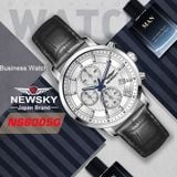  ĐỒNG HỒ NEWSKY NS6005G.L01 Nam máy quartz kính sapphire size 42mm 5ATM 