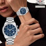  ĐỒNG HỒ NEWSKY NS6007G.S04Nam máy quartz Kính sapphire size 44mm 5ATM 