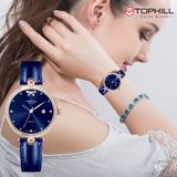  ĐỒNG HỒ TOPHILL TE063L.ML3357 Nữ Máy quartz(pin) Dây da Kính sapphire 5ATM 