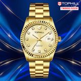  ĐỒNG HỒ TOPHILL TW095G_S2238 Nam dây thép 316L Máy automatic Kính sapphire 5ATM 