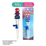 Đũa Tập Ăn 3D Spiderman Xanh