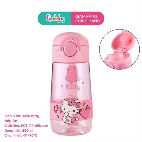 BÌNH NƯỚC SANRIO NÚT BẤM 500ML