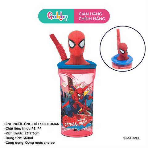 BÌNH NƯỚC DISNEY 3D ỐNG HÚT 360ML