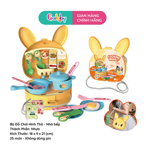 Bộ đồ chơi túi xách hình Thỏ: Chủ đề nhà bếp