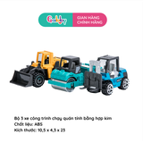 Bộ 3 xe công trình chạy quán tính bằng hợp kim