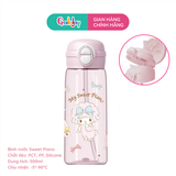 Bình Nước Sanrio 500ML Ống Hút