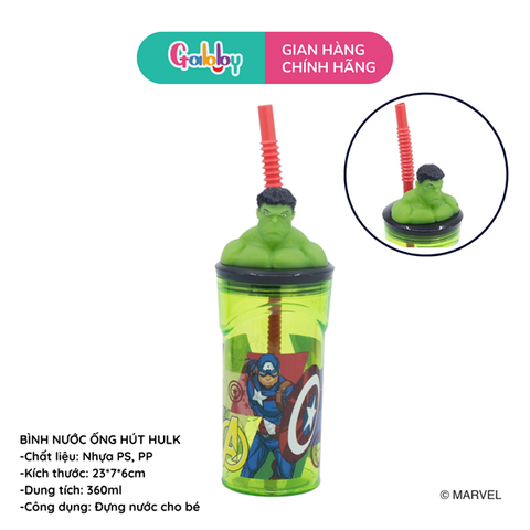 BÌNH NƯỚC DISNEY 3D ỐNG HÚT 360ML