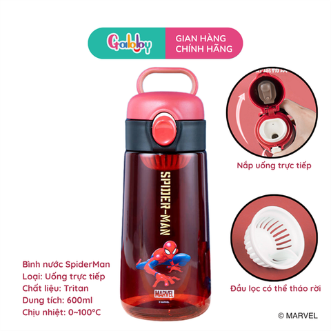Bình Nước Disney Uống Trực Tiếp Có Lõi Lọc 600ml