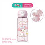 Bình Nước Sanrio 500ML Ống Hút