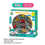 Bộ 8 xe công trình mini chạy đà