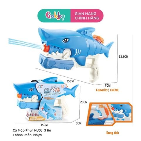 Cá Mập Phun Nước 3 tia (640ml) - 0584 (QS811-261)
