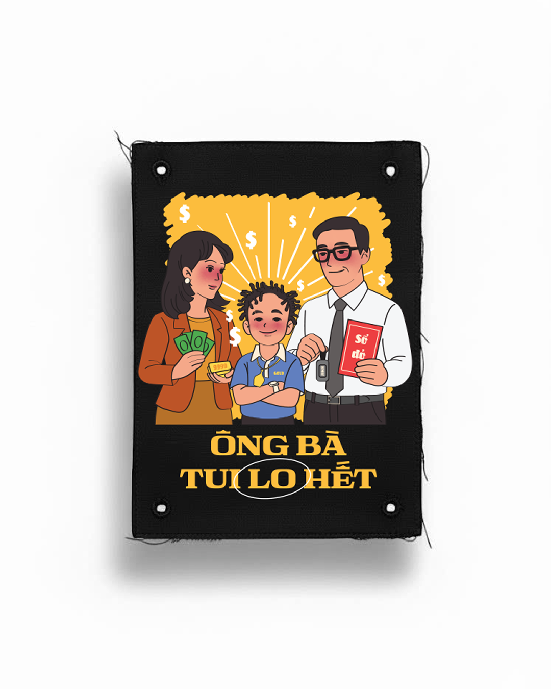  Tranh vải gắn áo Ông bà ĐỘ 