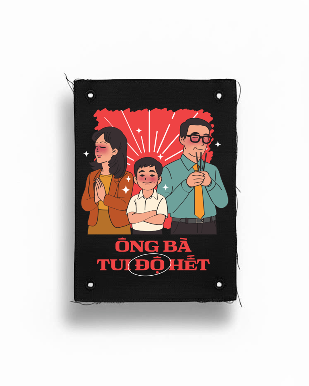  Tranh vải gắn áo Ông bà ĐỘ 