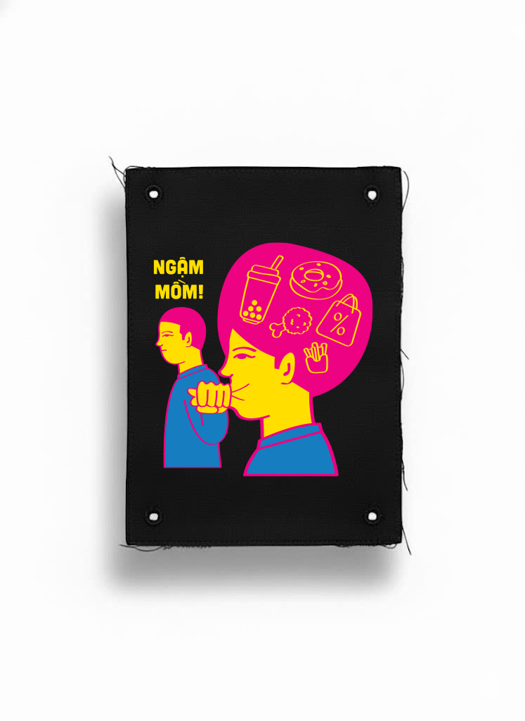  Tranh vải gắn áo Có kiêng có tiền 