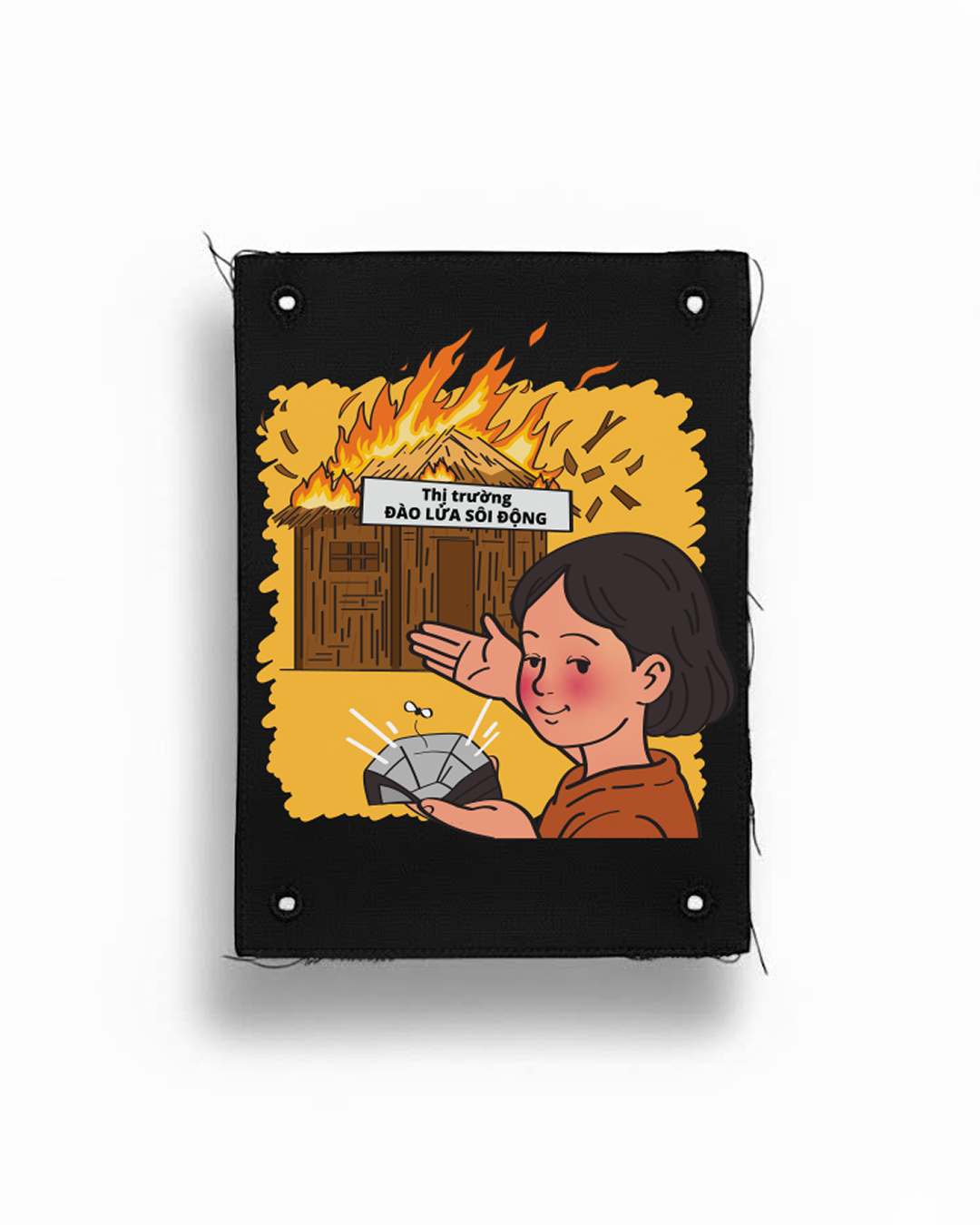  Tranh vải gắn áo Sự nghèo đã cứu tôi 