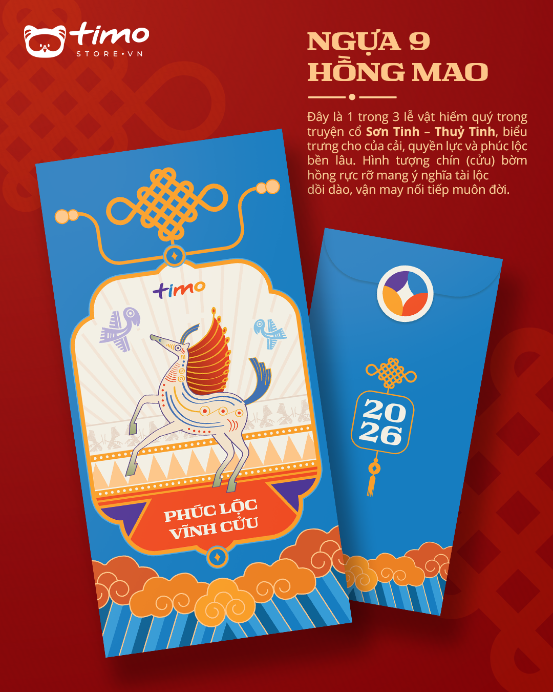  Bộ bao lì xì Bính Ngọ (8 cái) 