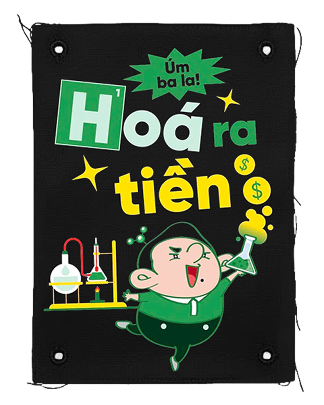  Tranh vải trang trí Ông Ba Dạy Hoá - Hoá ra tiền 