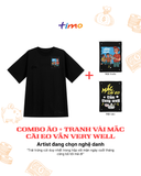  Combo Áo thun đen unisex và tranh vải gắn áo | Chủ đề Troll nghèo kệ khổ 