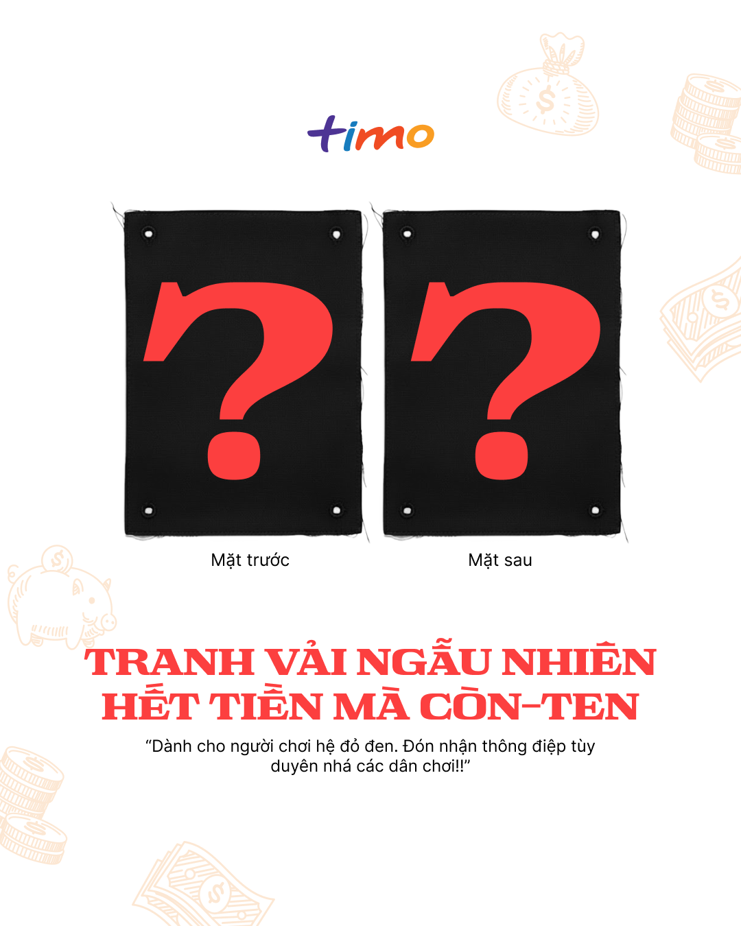  Tranh vải gắn áo Hết tiền mà còn-ten | Ngẫu nhiên 