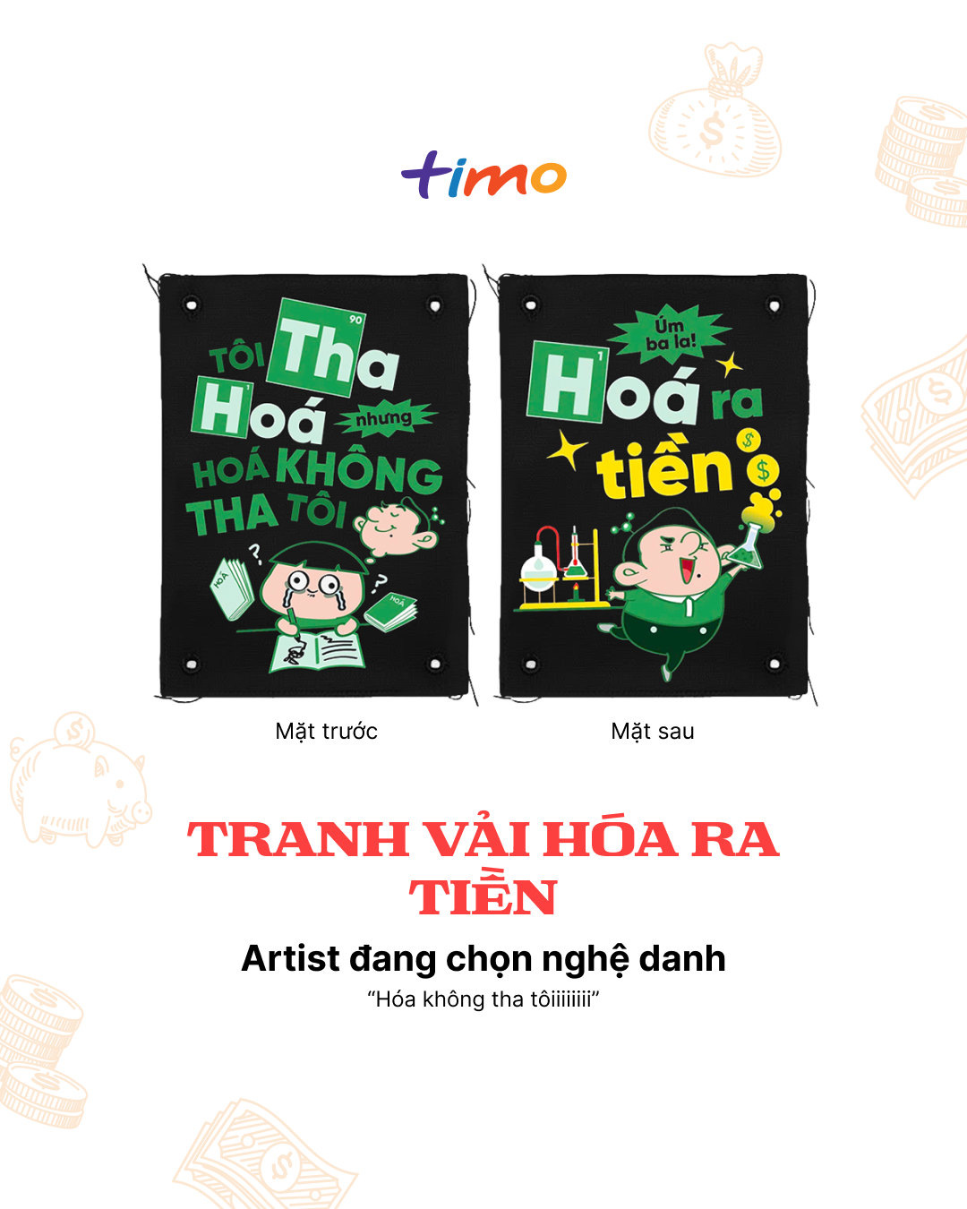  Áo thun unisex và Tranh vải trang trí Ông Ba Dạy Hoá - Hoá ra tiền 