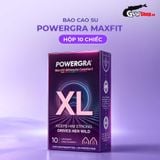 Bao cao su Powergra Maxfit - Size 54mm, siểu mỏng, kéo dài, hương dâu - Hộp 10 cái 