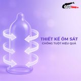  Bao cao su Powergra Maxfit - Size 54mm, siểu mỏng, kéo dài, hương dâu - Hộp 10 cái 