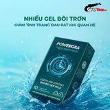  Bao cao su Powergra Promax - Gân sọc và điểm nổi, kéo dài, hương trái cây - Hộp 10 cái 