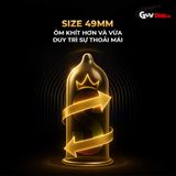  Bao cao su Powergra Ultrafit - Size 49mm, siêu mỏng, kéo dài, hương dâu - Hộp 3 cái 