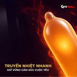  Bao cao su Powergra Ultrafit - Size 49mm, siêu mỏng, kéo dài, hương dâu - Hộp 3 cái 