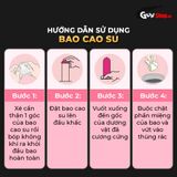  Bao cao su Powergra Ultrafit - Size 49mm, siêu mỏng, kéo dài, hương dâu - Hộp 3 cái 