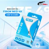  Bao cao su Firon Neo 49 - Size 49mm, siêu mỏng, kéo dài thời gian - Hộp 10 cái 
