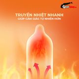  Bao cao su Firon Slide - Siêu mỏng, chống tuột, hương trái cây - Hộp 10 cái 