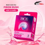  Bao cao su Firon Rush - Gân sọc, điểm nổi, kéo dài thời gian - Hộp 3 cái 