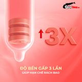  Bao cao su Powergra Classic - Siêu mỏng, truyền nhiệt nhanh, hương trái cây - Hộp 10 cái 