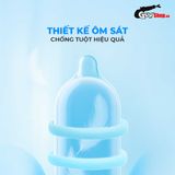  Bao cao su Powergra Feel X - Siêu mỏng, kéo dài, hương nhân sâm - Hộp 10 cái 