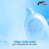  Bao cao su Powergra Feel X - Siêu mỏng, kéo dài, hương nhân sâm - Hộp 10 cái 