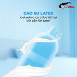 Bao cao su Powergra Feel X - Siêu mỏng, kéo dài, hương nhân sâm - Hộp 10 cái 