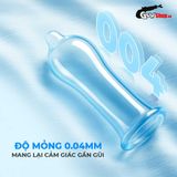  Bao cao su Powergra Feel X - Siêu mỏng, kéo dài, hương nhân sâm - Hộp 10 cái 