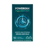  Bao cao su Powergra Promax - Gân sọc và điểm nổi, kéo dài, hương trái cây - Hộp 10 cái 