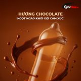  Bao cao su Shell Choco Prolong - Siêu mỏng, kéo dài thời gian, hương chocolate - Hộp 3 cái 