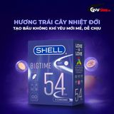  Bao cao su Shell Bigtime - Size 54mm, siêu mỏng, chống tuột, kéo dài thời gian - Hộp 3 cái 