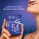  Bao cao su Shell Bigtime - Size 54mm, siêu mỏng, chống tuột, kéo dài thời gian - Hộp 3 cái 