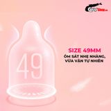  Bao cao su Shell Close Fit - Size 49mm, siêu mỏng, chống tuột, kéo dài thời gian - Hộp 3 cái 